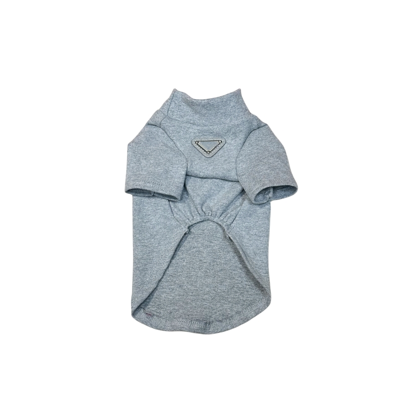 free shipping Designer Dog Clothes Pets Pullover with ic Triangle Decoration Breathable Cotton Solid Color Summer Cat Shirt for Allergy White A932