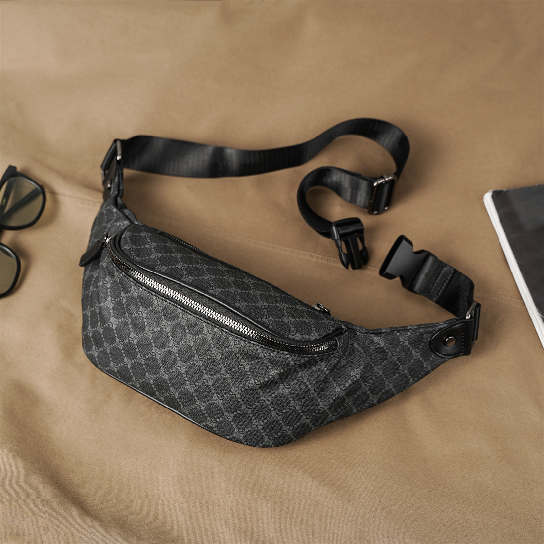 Free shipping designer cross body for Men Small chest bag simple horizontal style small waist bag street versatile cross body bag