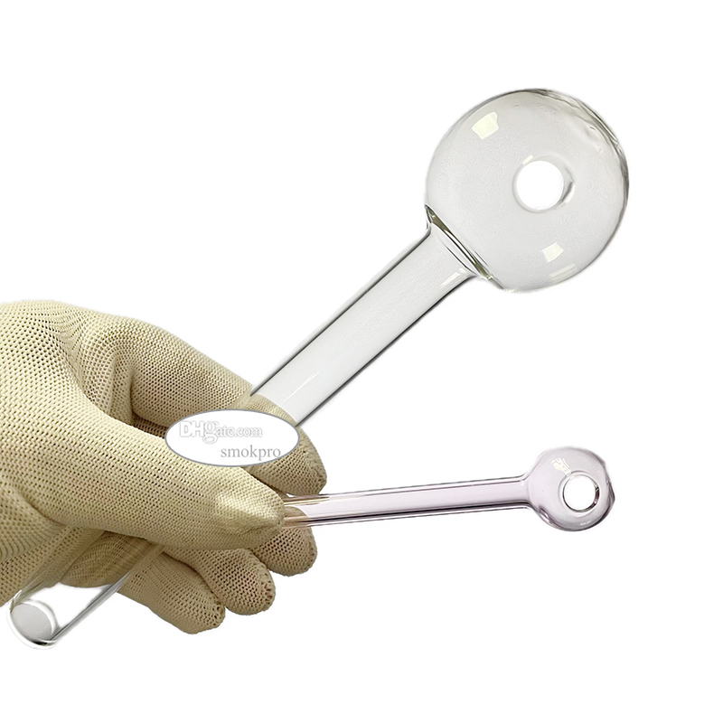 Tariff Free To USA - 8 Inch Jumbo Heavy Pyrex Glass Oil Burner Hand Tube Tobacco Smoking Pipe With 5cm Water Bowl