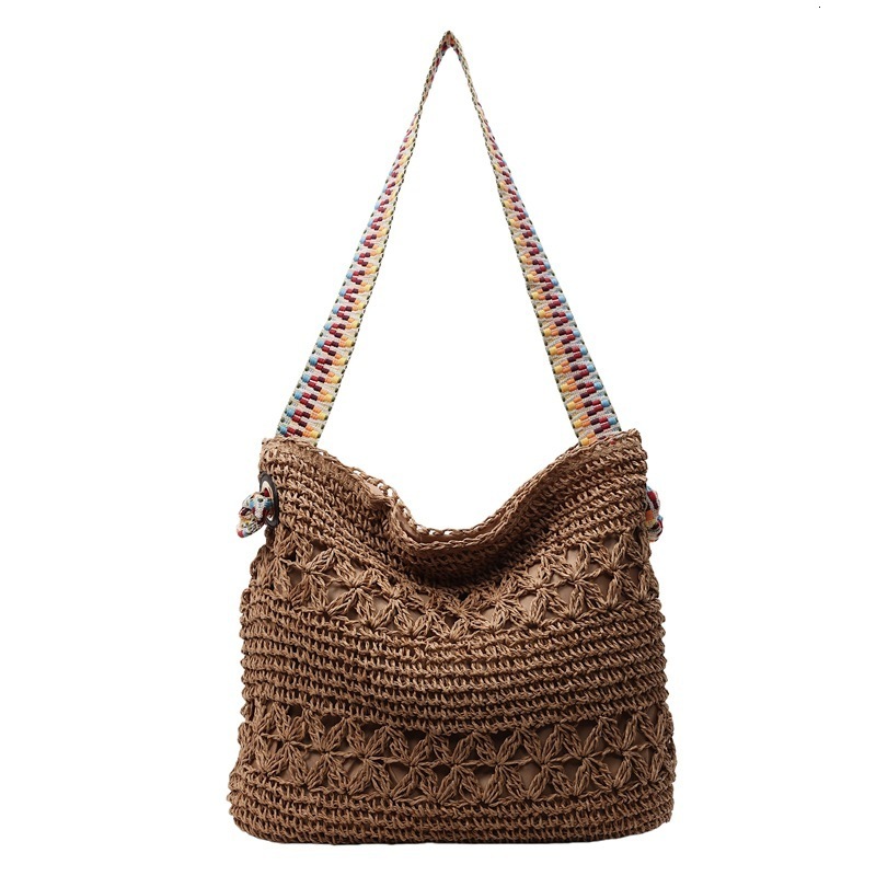 Lazy Style Straw Bag for Women Summer New Versatile Shoulder Bag Beach Vacation Beach Bag