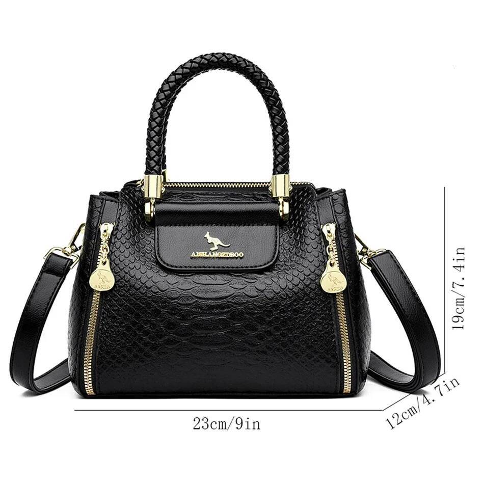 DHGM Fashion Crossbody for Designer Ladies Purses and Handbags High-quality Soft Leather Women Shoulder Messenger Bags Sac