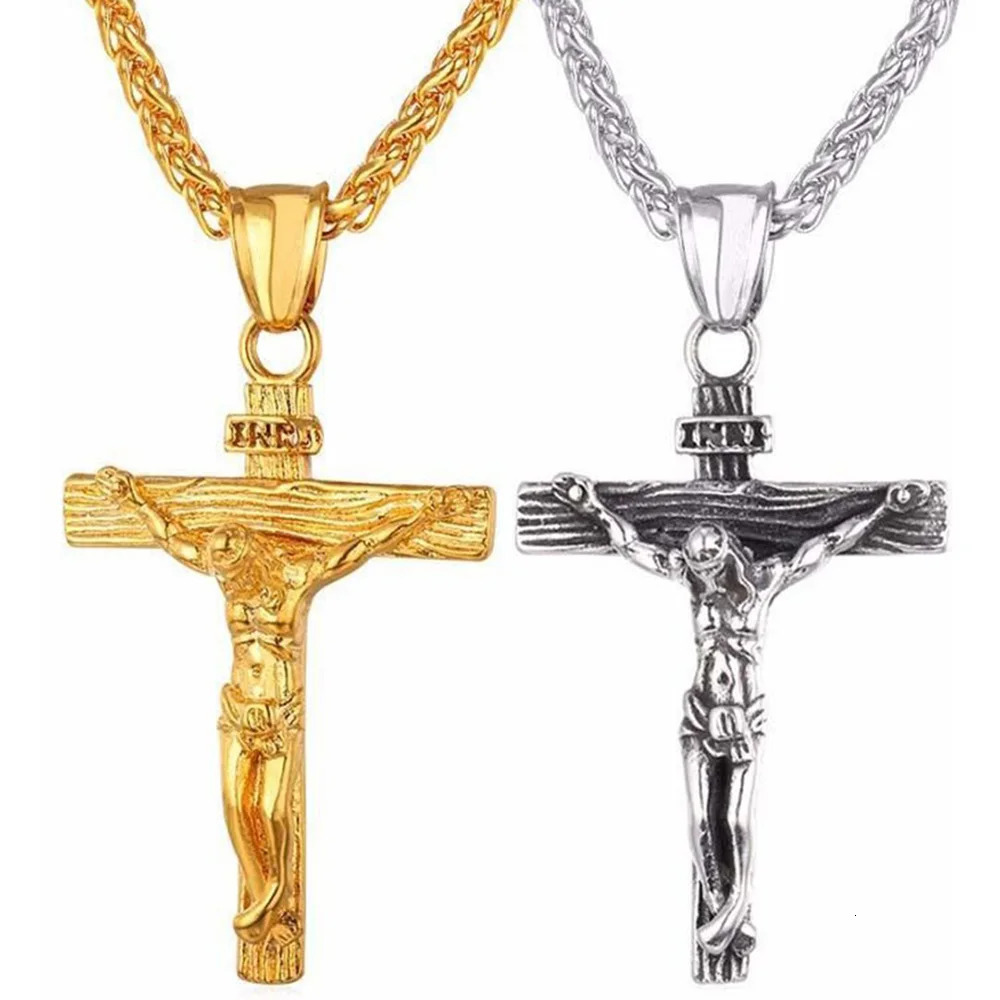 Premium Cross Necklace for Women 18k Gold Plated Trendy Pendant Chain Girls Crucifix 250610