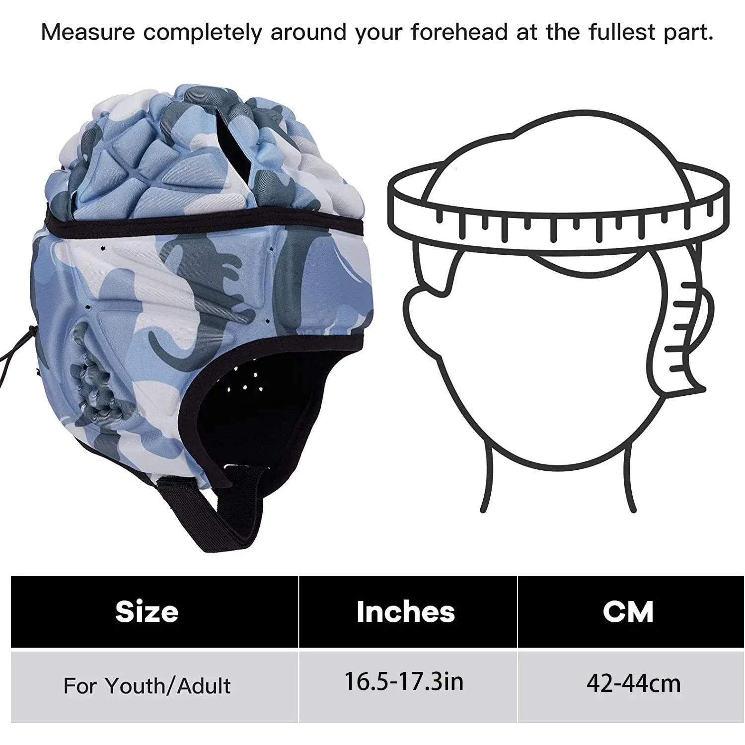 Rugby Helmet Headguard Headgear for Soccer Cap Head Protector Soft Protective Kids Youth Football Visor 250611