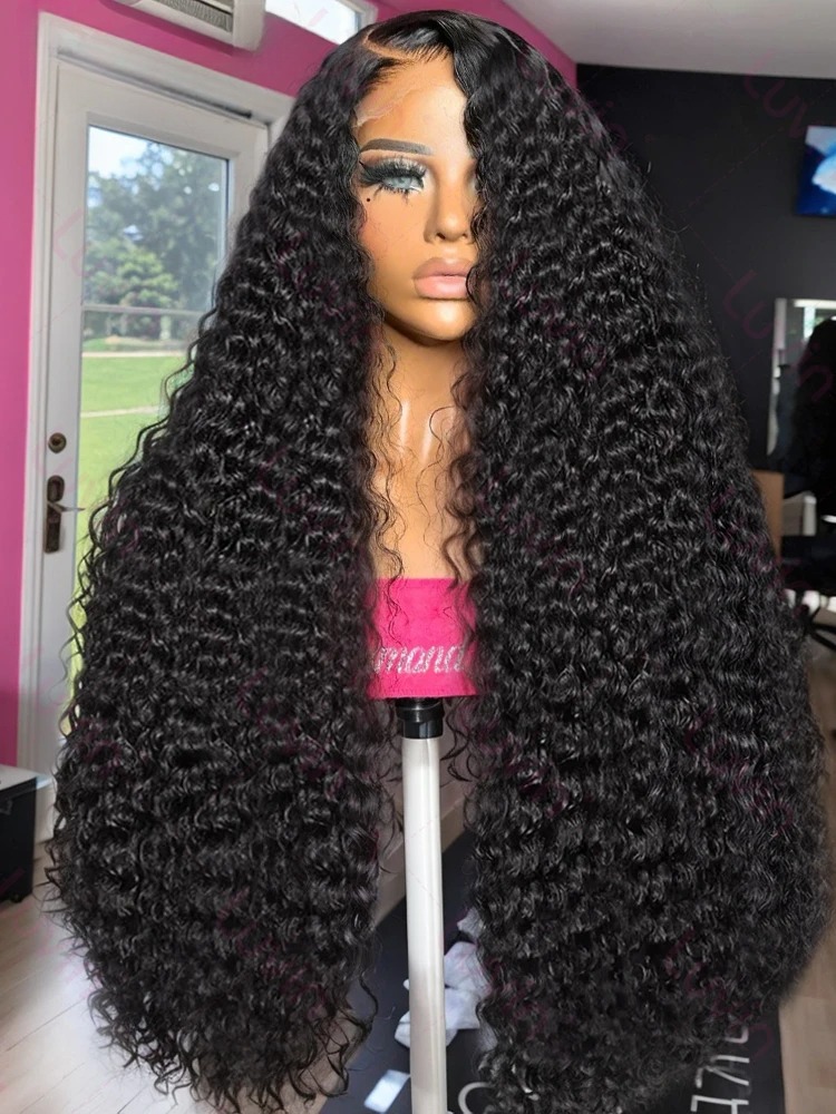 30 40 Inch Water Wave Curly Human Hair Wigs 13x4 HD 360 Deep Wave Lace Frontal Wig Glueless Wigs Human Hair For Women Reaty To Wear