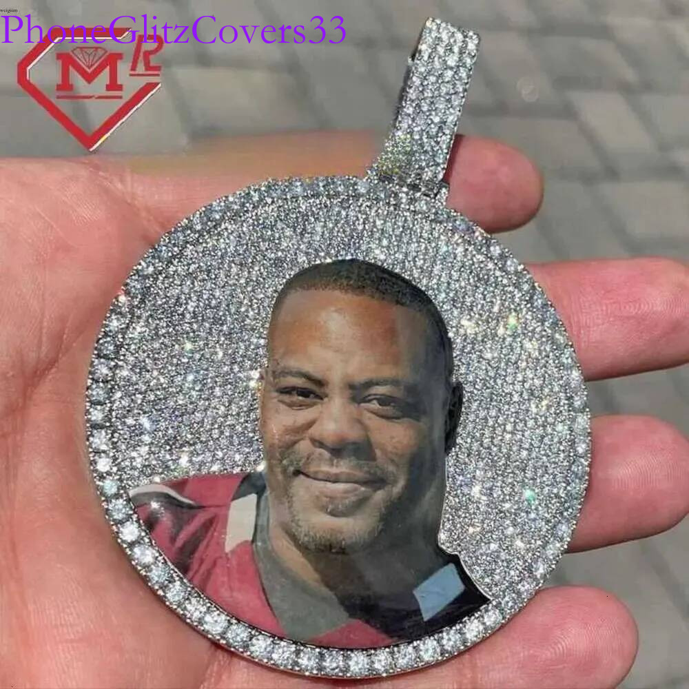 Memory Vvs Sier Custom Iced Out Picture Pendant Moissanite