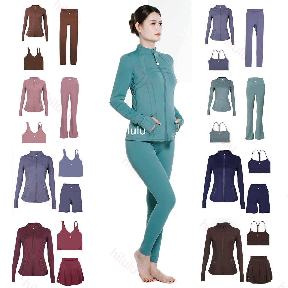 Workout set Jackets Tank Top Leggings Womens Premium 3 Piece Baseball Jersey Designer Skirt Shorts Yoga Sets High Waist Flared Pants Sports bra Gym Clothing women