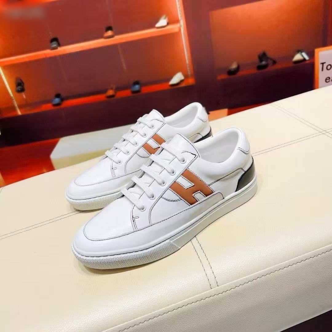 Daily Wear Men Boomerang Sneaker Shoes Calfskin Leather Low-top Trainer Party Dress Wedding Man Skateboard Walking EU38-45 i2