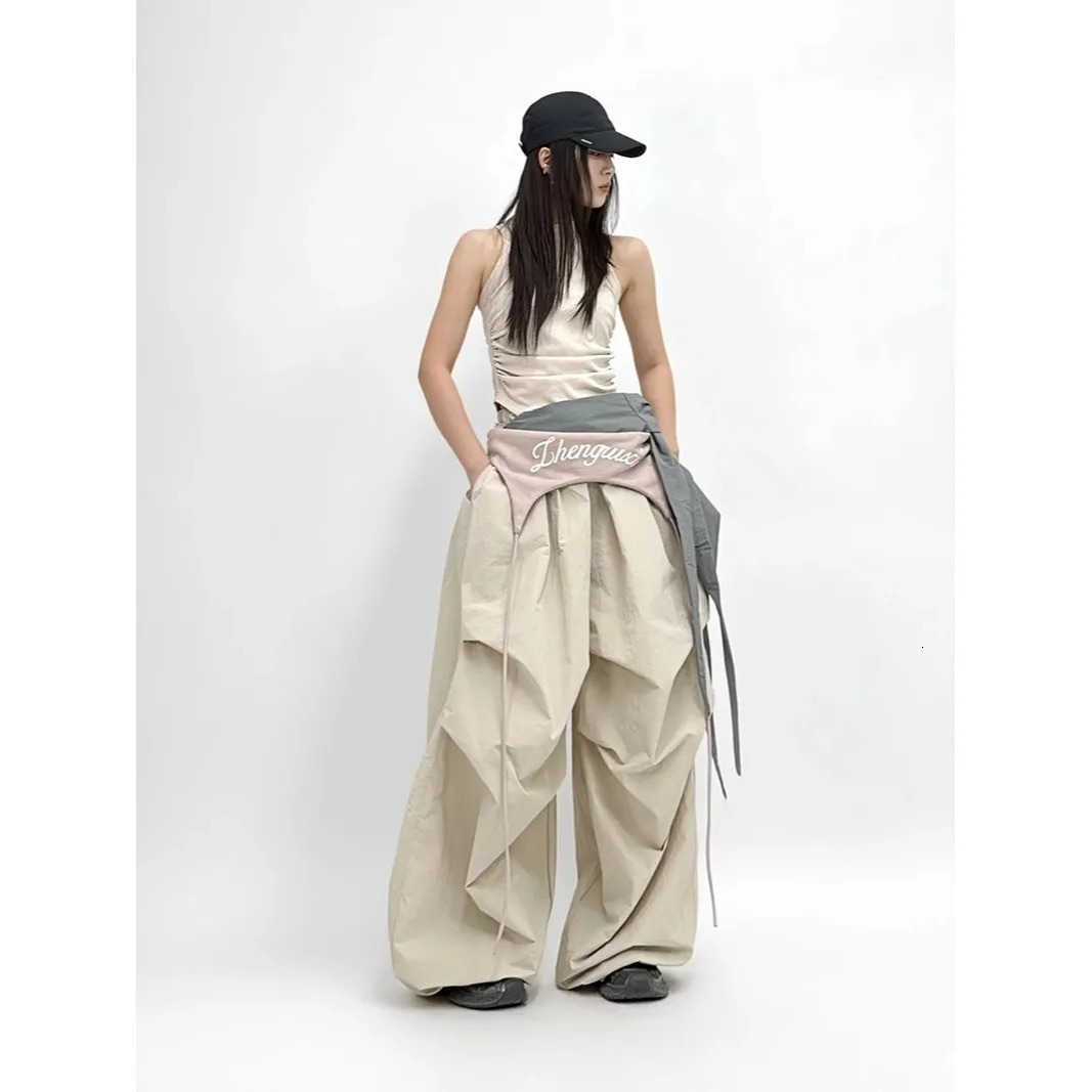 American Retro Girl Work Pants Loose Street Dance Hip-hop Trend Korean Clothes Womens Clothing Traf Womens 250617