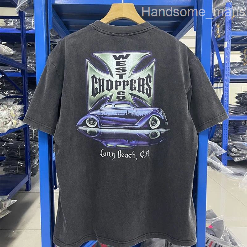 Mens T Shirts 2025 WestCoast Choppers Motorcycle Wind Long Beach Cotton Printed Short Sleeve High Quality