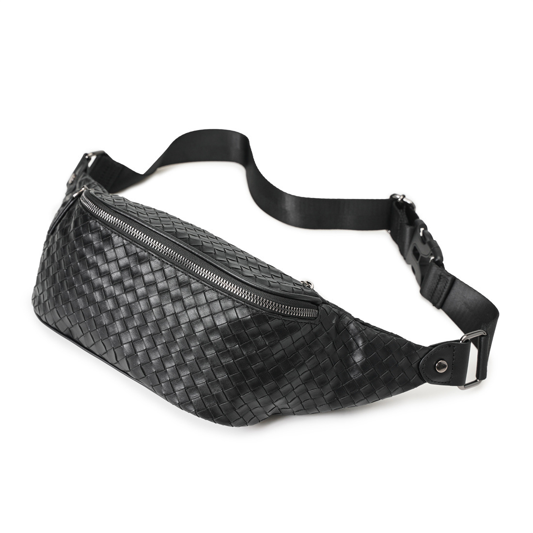new Free shipping designer cross body for Men Fashionable small chest bag hand woven versatile small waist bag simple back shoulder bag