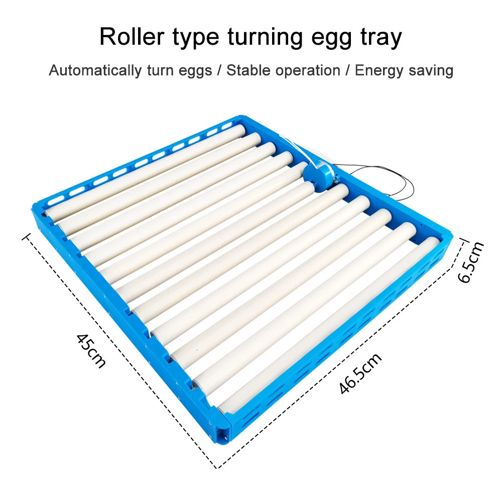 Automatic 360 Degree Rotary Egg Turner Roller Tray 70 Eggs Hatching Incubator Farm Incubation Tool Duck Quail Bird Accessory 250624