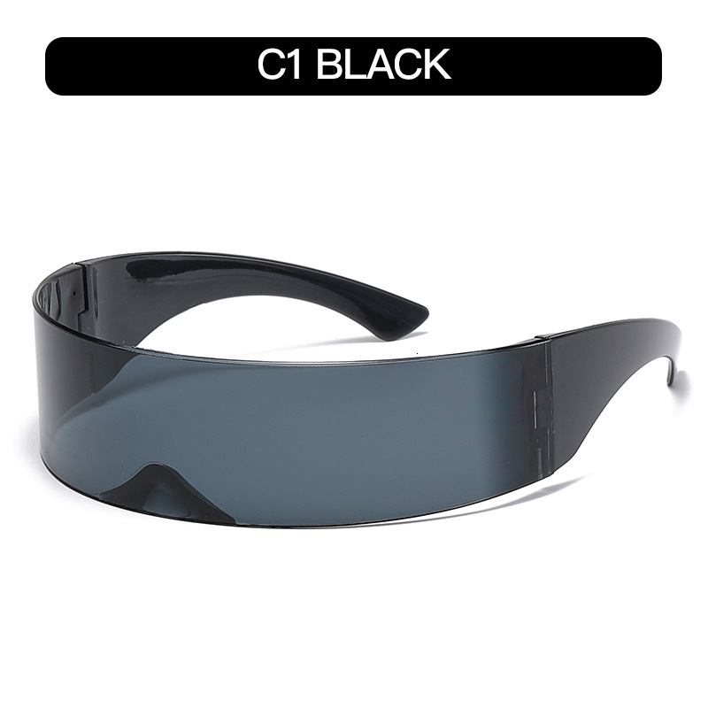 Luxury Designer sunglasses Cyberpunk Holographic Monolithic Sunglasses UV400 Polarized with Neon Disco Accents Influencer Trending Statement Eyewear