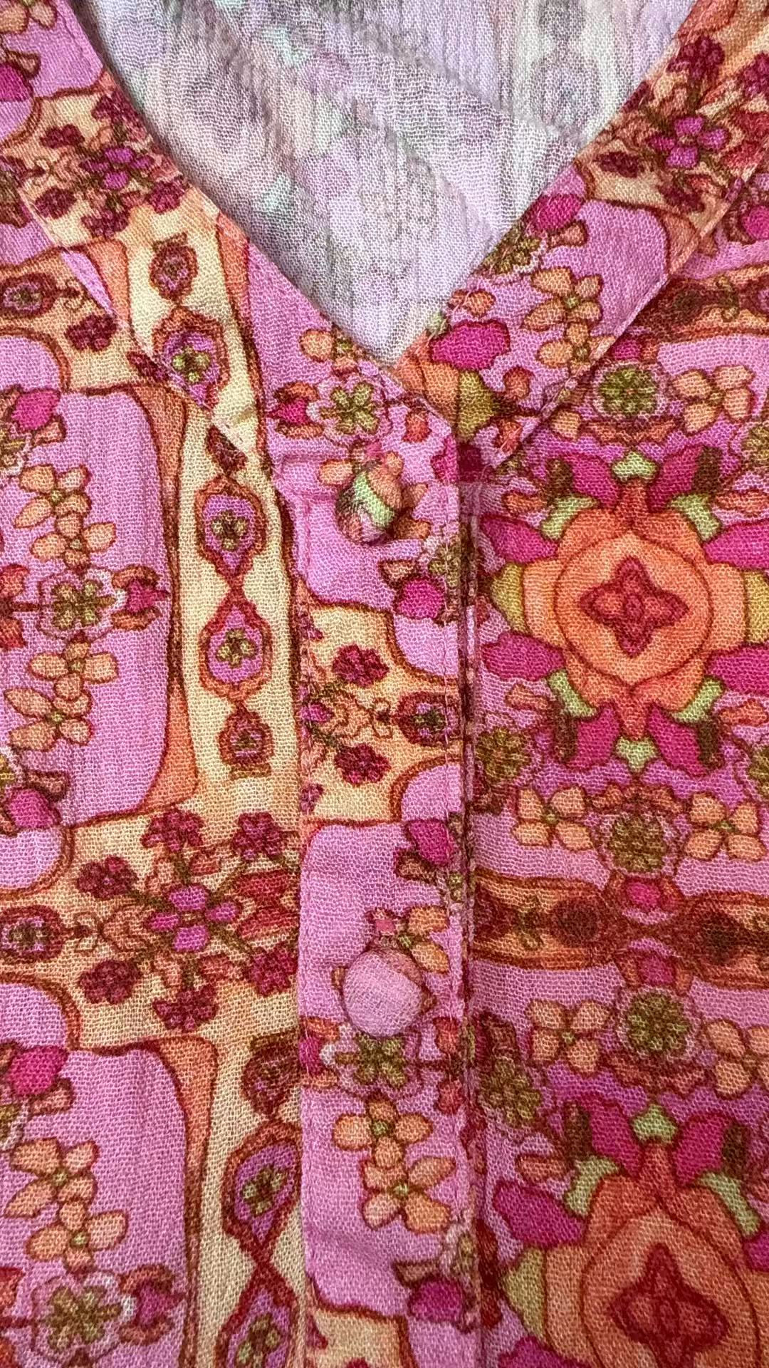 Girl Bohemian printed long sleeved dress casual dress vacation dress Simple and versatile dress