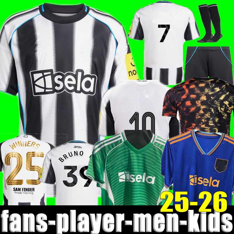 3XL 4XL 25 26 NEWCASITEIE BRUNO G. Soccer Jerseys TONALI UNitedS GORDON 2025 2026 neWCasteS ISAK football shirt Men Kids kit LIVRAMENTO Pre Match jersey JOELINTON