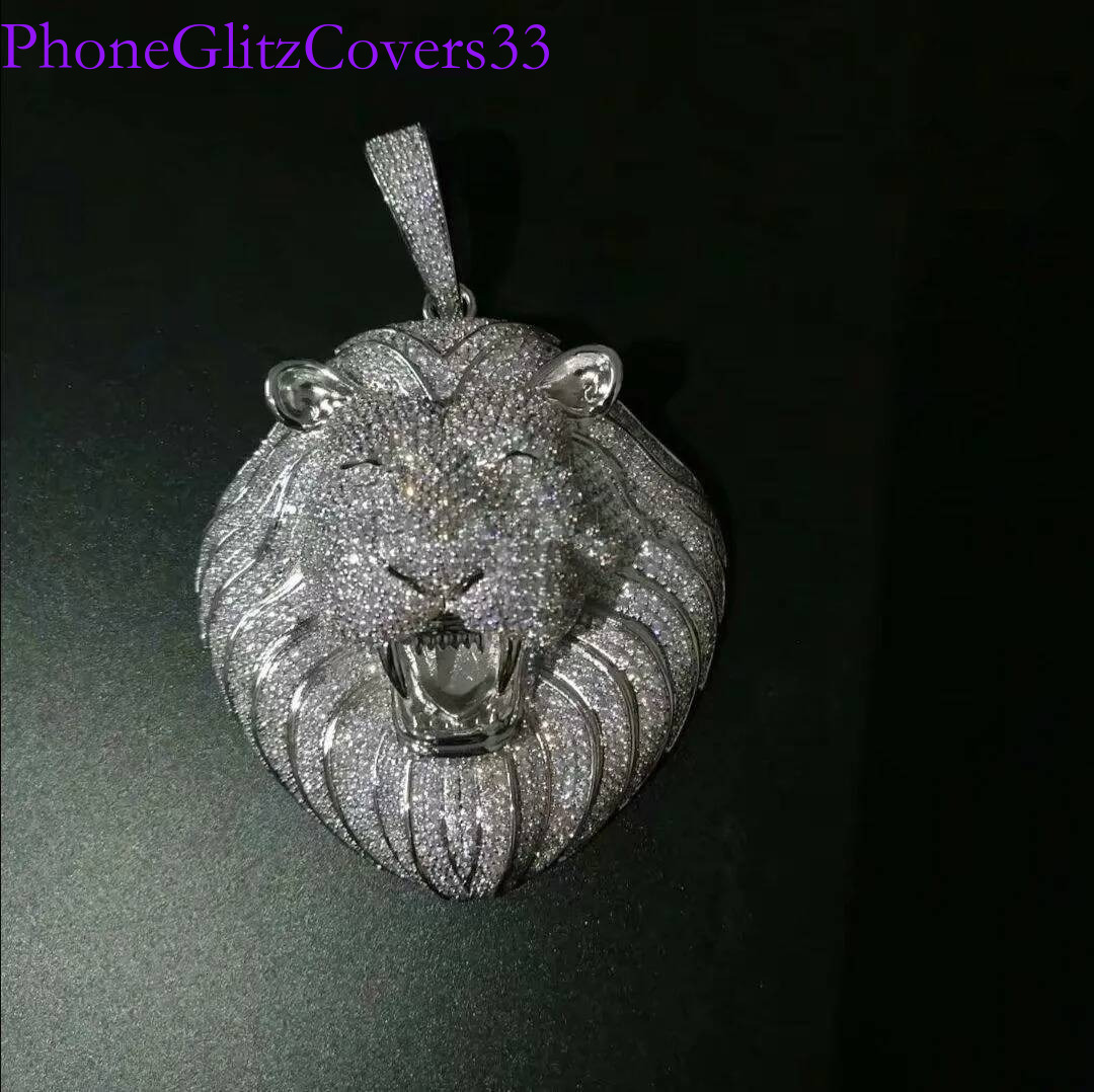 mens jewelry hip hop Iced out pendant designer necklace bg dia cuban k chain big pendants lion animal rapper accessories