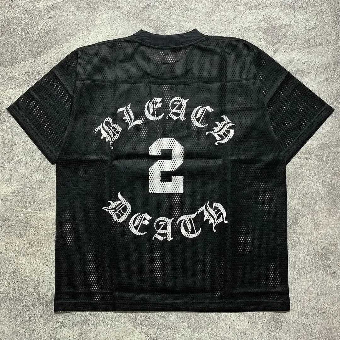 Y2k Clothes Mesh Breathable T Shirt Men Women Summer Trend American Sports Short Sleeved Hollow Loose Fitness Casual Jogging Top 250617