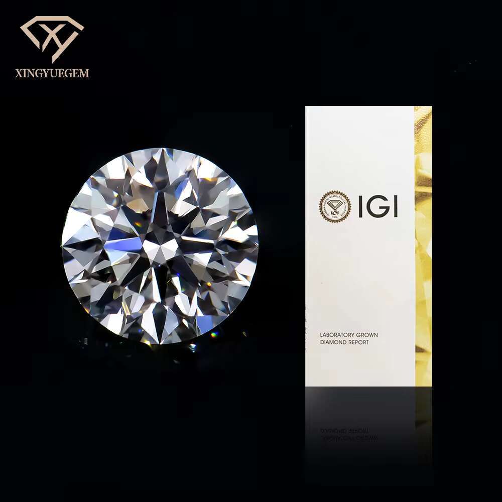 Lab Grown Diamond HPHT D Color 1carat Vs Round Brilliant Cut Diamond with IGI Certificate