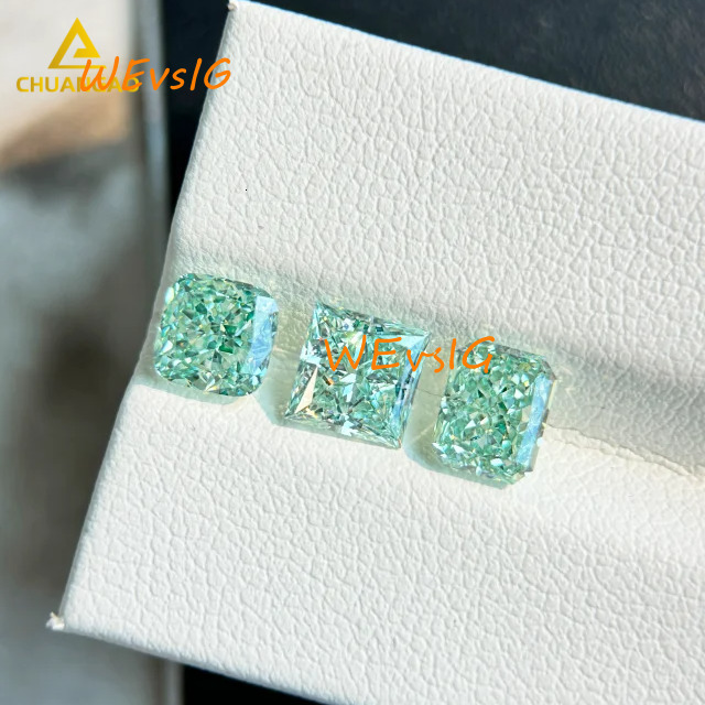 IGI Certificated Radiant Cut Lab Grown Diamond 1-1.99CT Green CVD HPHT Lab Diamond in India