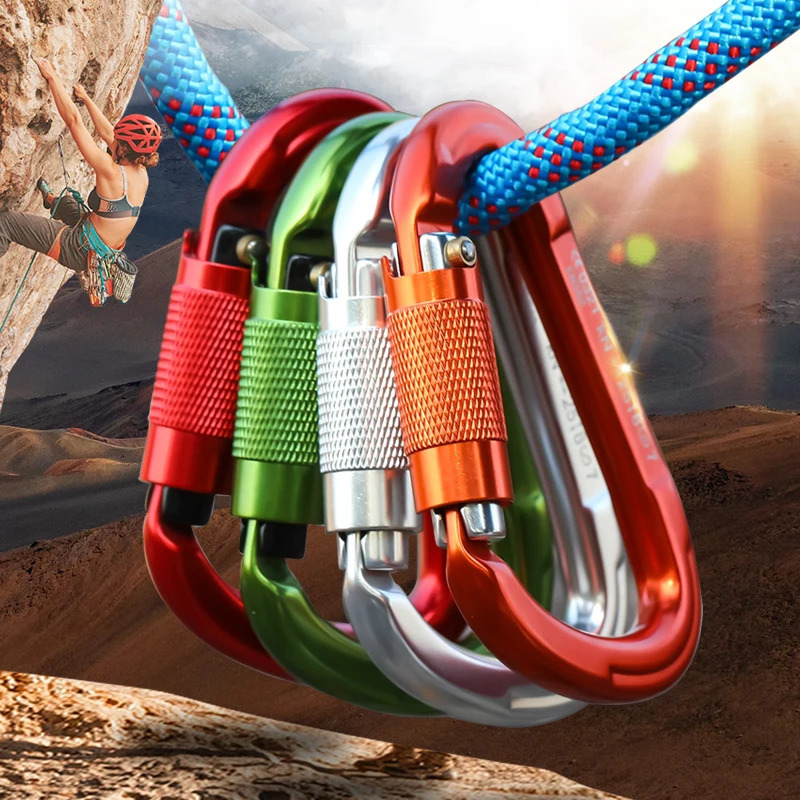 Aviation Aluminum Caving Rock Climbing Automatic Lock Carabiner With Certificates 250611