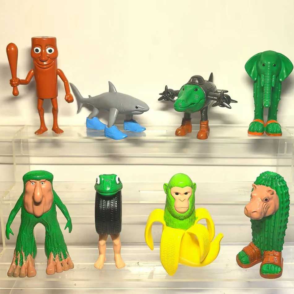 Itan Brainrot Tung Sahur Figure Toy Tralalero Tralala Figures Bombardino Crocodile Chimpanzee Banana Model Decor Doll Gift L250620G9U4