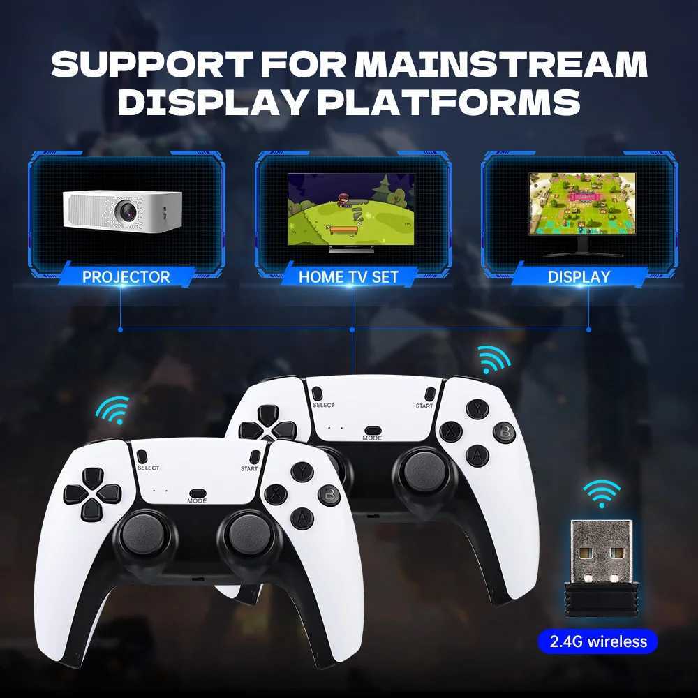 M15 Game Stick Video Game Console 4K Mini Retro Built-in 20000 Games Wireless Controller Gamepads Video Game port 2 Players B250620