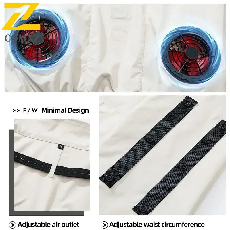 Cool Jacket Mens Weather Work Fan Coat USB Refrigeration Air Conditioning Clothes Womens Body Cooling Fishing Clothes Vest 250619