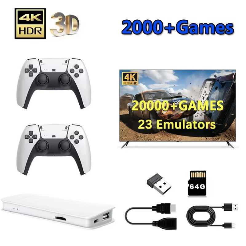 M15 Game Stick Video Game Console 4K Mini Retro Built-in 20000 Games Wireless Controller Gamepads Video Game port 2 Players B250620