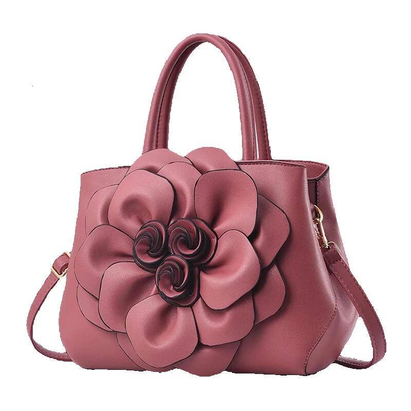 Free Shipping 2025 New Designer Bag Fashionable And High-quality Shopping Bag High-end Simple And Elegant Rose Large Capacity Women's Single Shou
