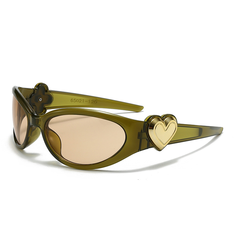 Designer sunglasses Adorable 3D Floral Heart Embellished Y2K Millennial Pastel Sunglasses - Women's Trendy Cute Fashion UV400 Glasses