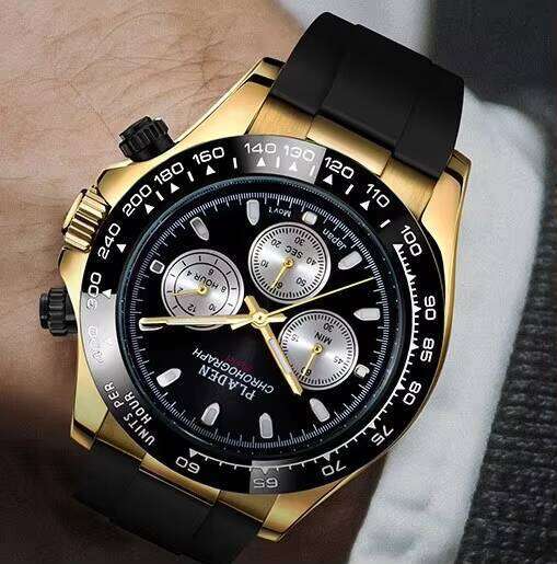 DHgargets High Quality 3 Atm Waterproof Automatic Man Japanese Movement Silicone Strap OEM Factory Wrist Watch for Men