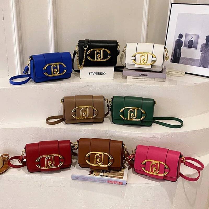 DHGM DHGM Metal Buckle Flap Crossbody Chain Shoulder Bag,Women Square Underarm Messenger Bag,Ladies Casual Versatile Commute Handbag 2024