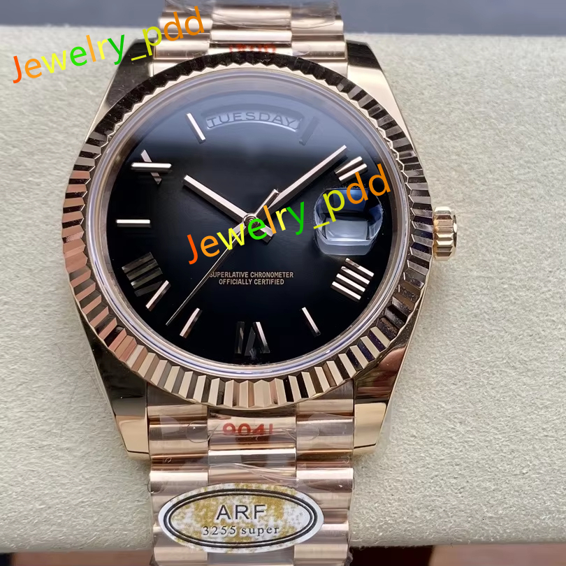 Luxury Best Quality Mechanical Watch 40mm AR Factory 904l Steel ETA 3255 Movement 228238 Rose Gold Watch