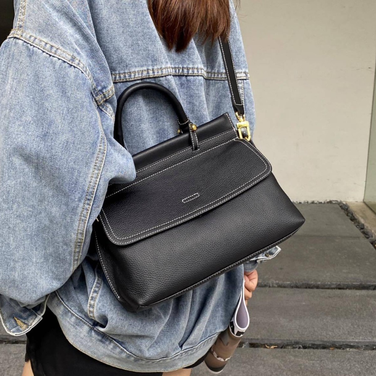 Free Shipping Designer Bags Top Layer Cowhide Women's Handbag Luxury 2025 New Genuine Leather Crossbody Messenger Bag Commuter Large Capacity Sho