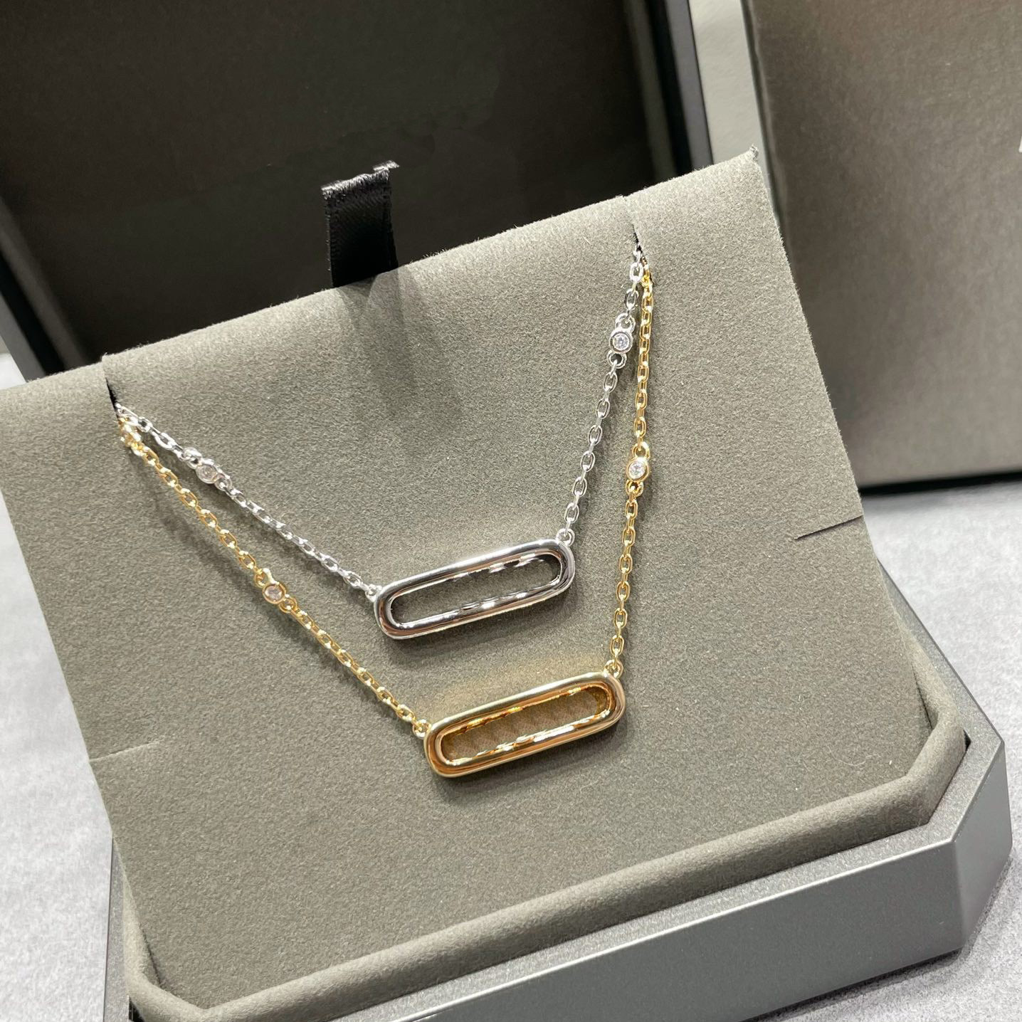 necklace designer necklace silver gold luxury jewelry slider diamond necklace design high quality necklace for woman girls Christmas gift