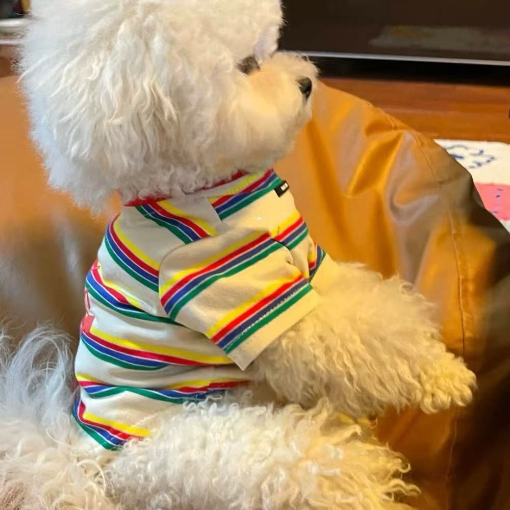 T519 Dog Clothes Summer Teddy Bichon Pomeranian Small Dog Puppy Spring and Autumn Thin Cute Princess Fashion Brand Pet Cat