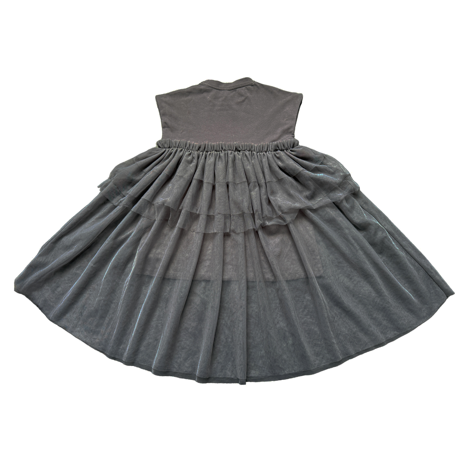 Girls' Knitted Splicing Mesh Dress Printed Dress Daily casual dress