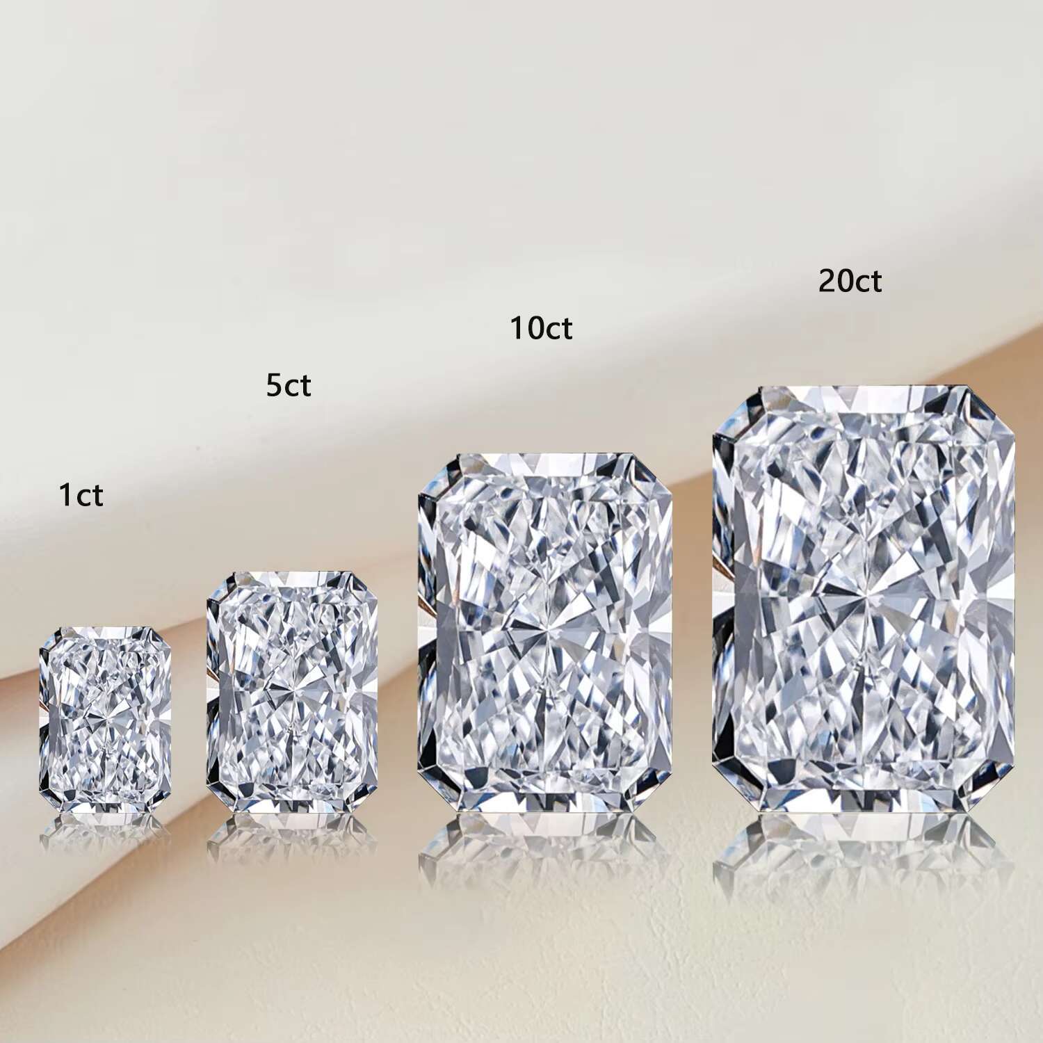 Lab Grown Diamond CVD DEF Color Radiant Cut 1ct-6ct VVS-VS Loose Lab Grown Diamonds with IGI Certificate for Jewelry Making