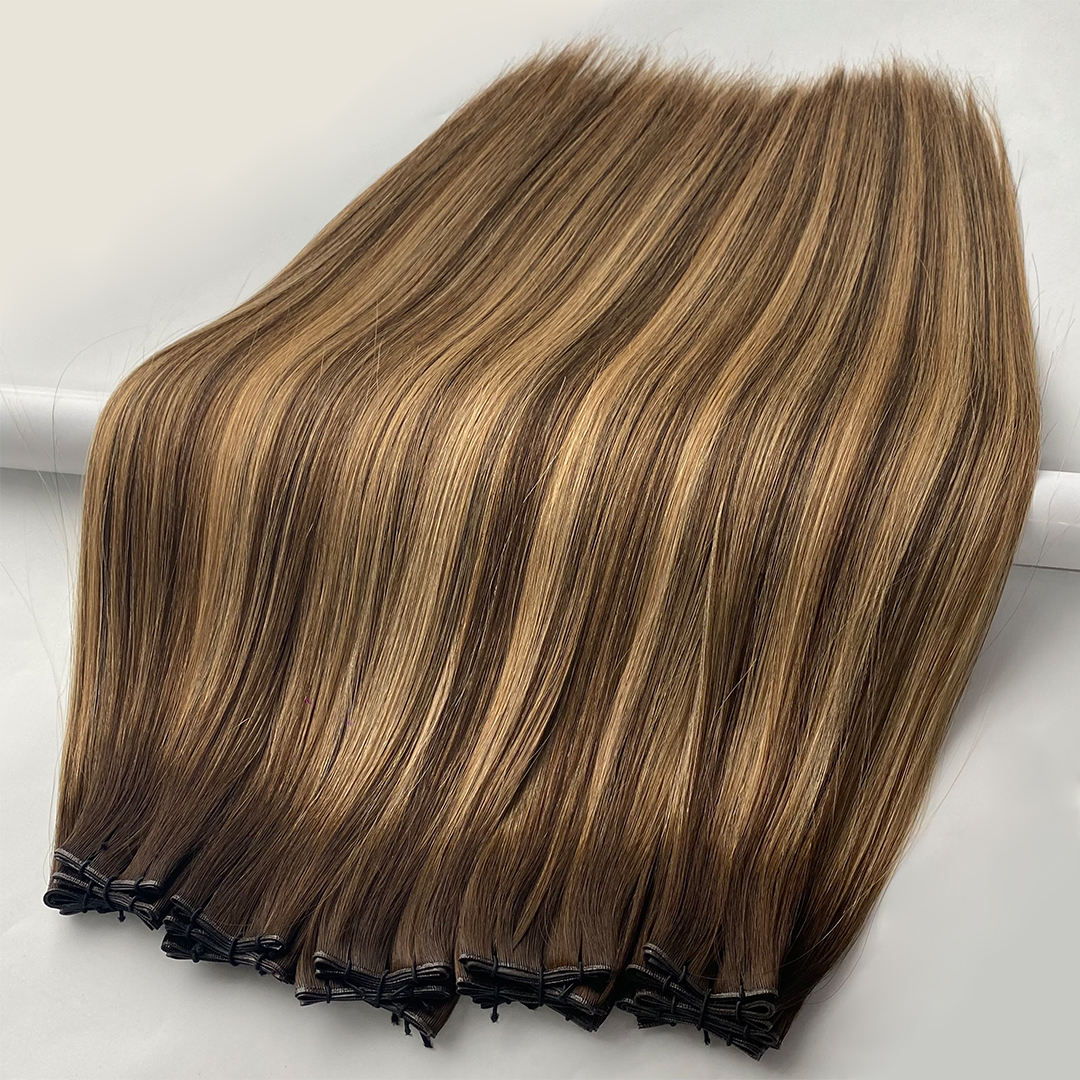 Highest Quality Genius Weft Hair Extensions Balayage color 100% Russian Human Hair Invisible Mini Weft Hair 100g - view 3