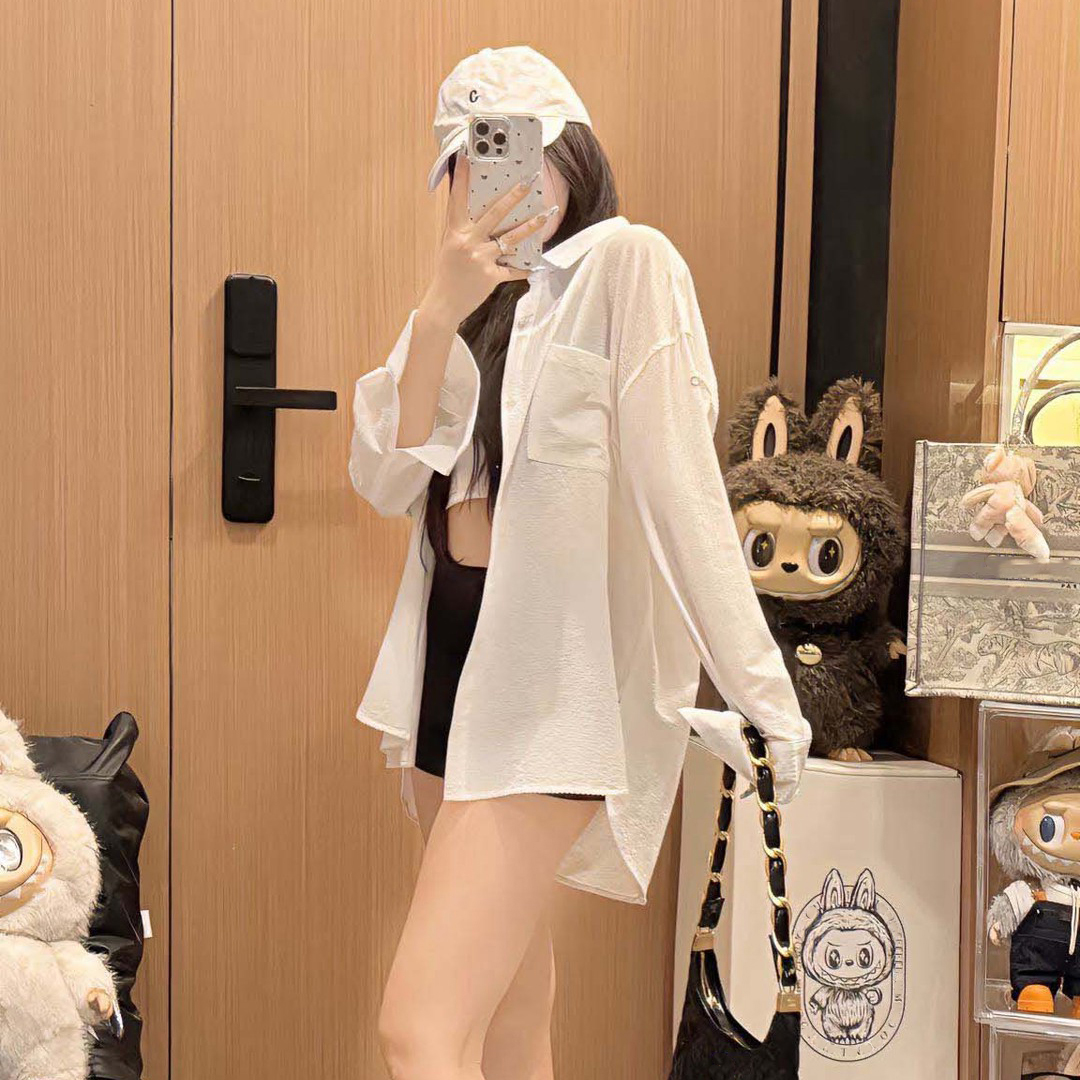 2026 Gym Clothe Set New Women Street Shirt Dreamscape Outdoor Button Down Long Sleeve Outdoor Casual Loose Top Jacket Lightweight And Thin Breathable 