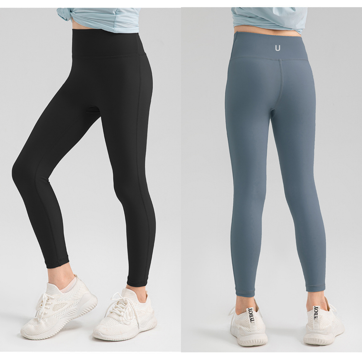 UU-1456 Girls Yoga Pants Kids Thin Tights Sweatpants Soft Elastic Sports Tight Pants Children Dancing Skinny Pants