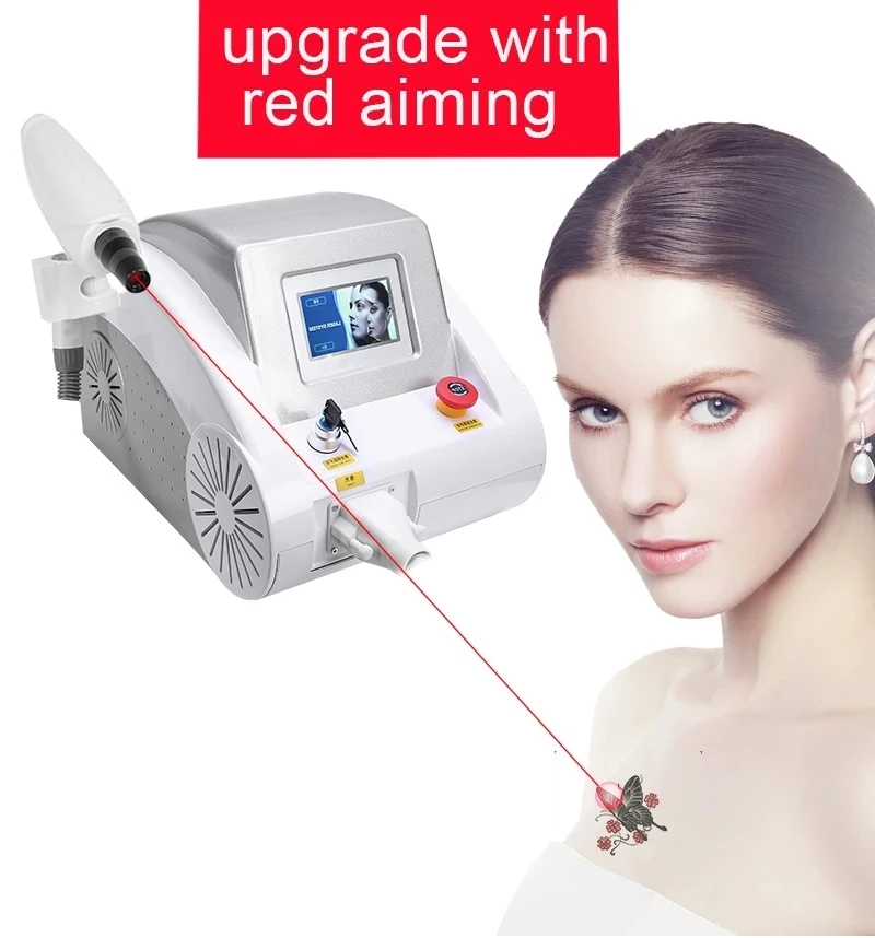 Portable Pico Laser Q Switch Nd Yag Tattoo/Freckles/Lentigo/Pigment/Eyebrow Removal&Skin Rejuvenation Black Doll Laser Machine