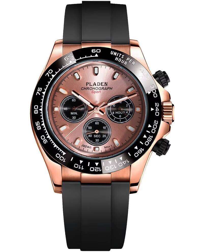 DHgargets High Quality 3 Atm Waterproof Automatic Man Japanese Movement Silicone Strap OEM Factory Wrist Watch for Men