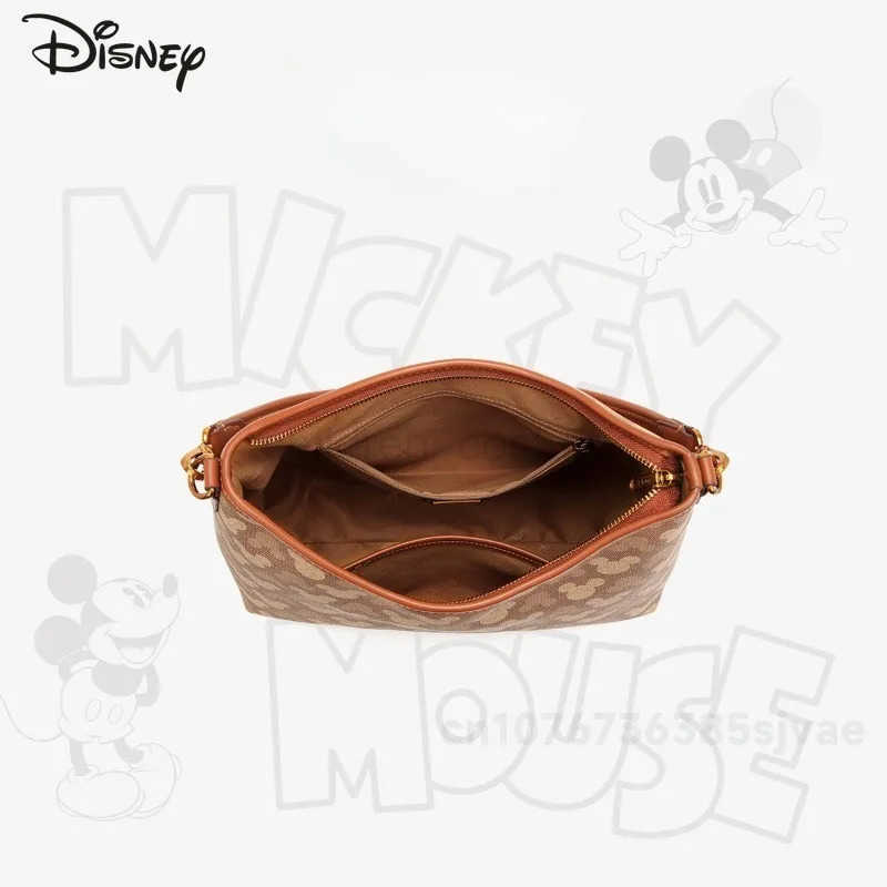 DISNEY Mickey Original 2025 New Womens Handbag Fashion High Quality Womens Shopping Bag Cartoon Large Capacity Womens Shoulder Bag W250620