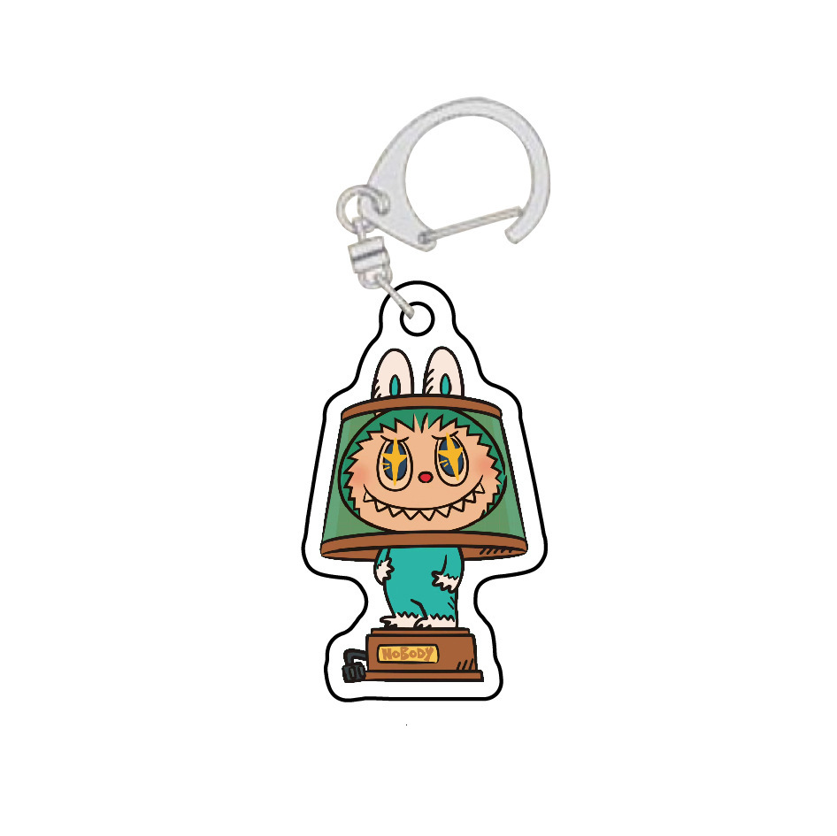 Cute Free Delivery Designer Keychain Labubu Little Sheep Keychain Acrylic Pendant Backpack Decoration HD Transparent Keychain Customization