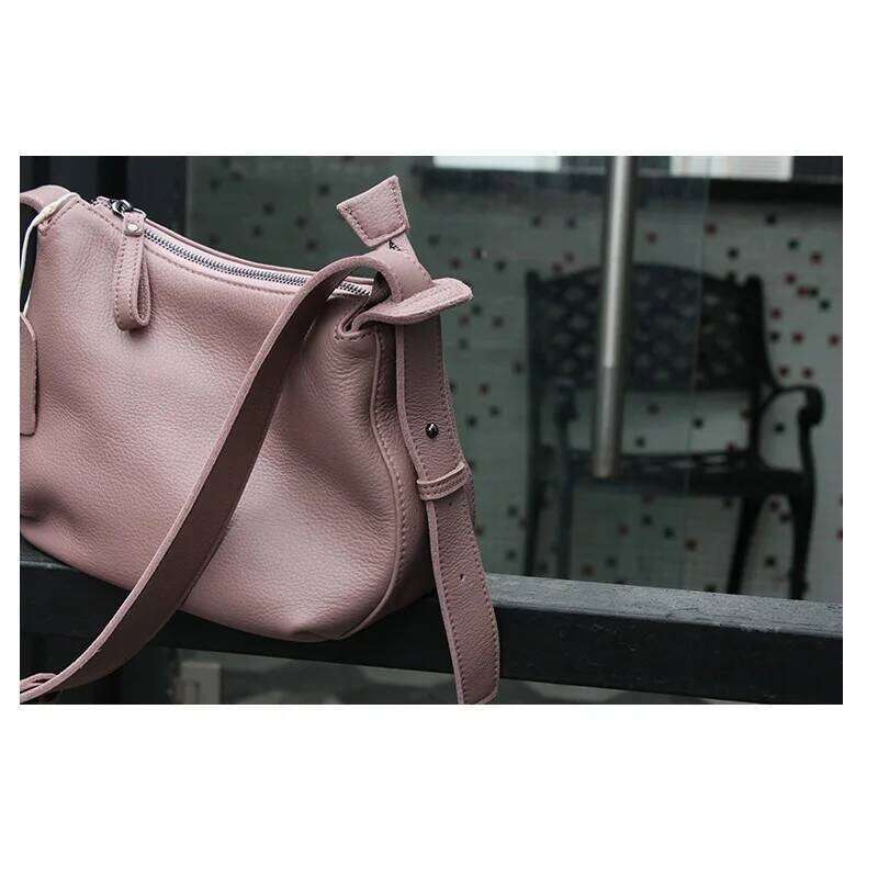 Soft Wide Strap Crossbody Women 2024 New Designer Handbag Purses Real Leather Single Shoulder Messenger Fashion Bag