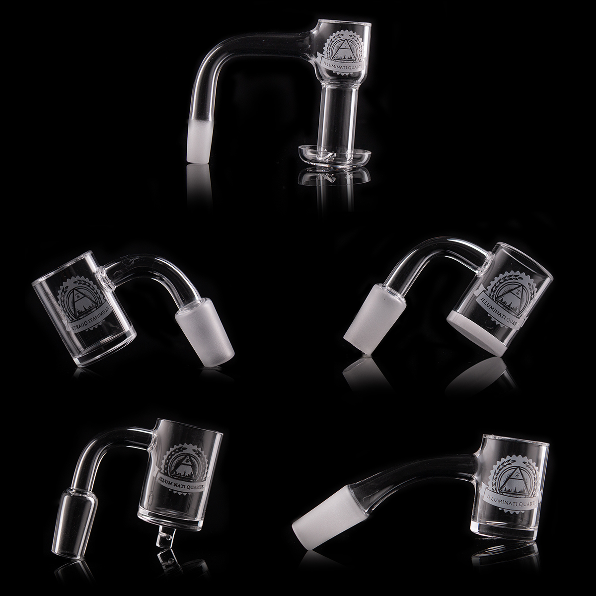 Quartz Banger 5 Different Types of Styles Banger with Logo Smoking Accessories 10mm 14mm 18mm Joint for Glass Bong Water Bong