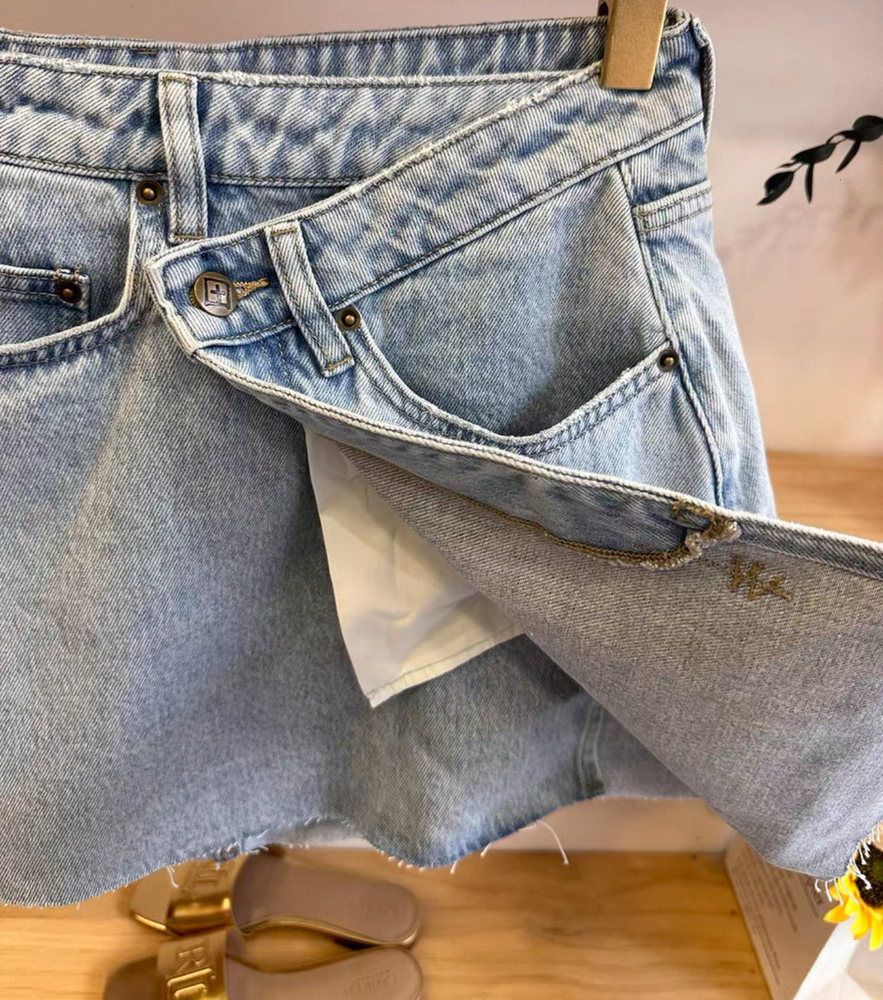 Womens Ksubis Jeans Brand Long Jean Denim Shorts Cycling Pant Short Cowboy Skirt Girl Jeans Gray Side Spring Summer Black Burnout Crushed Side_fashion