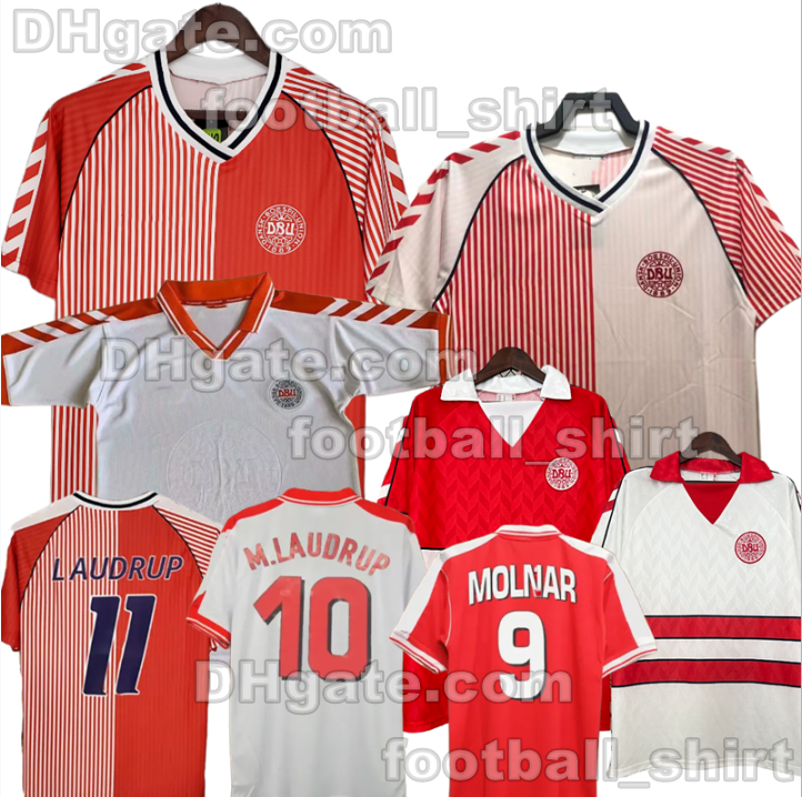 1998 Retro Denmark Soccer Jerseys M. LAUDRUP 1986 98 Home Away National Team HELVEG HOGH HEINTZE POVLSEN MOLNAR LAUDRUP classic retrio Football Shirts