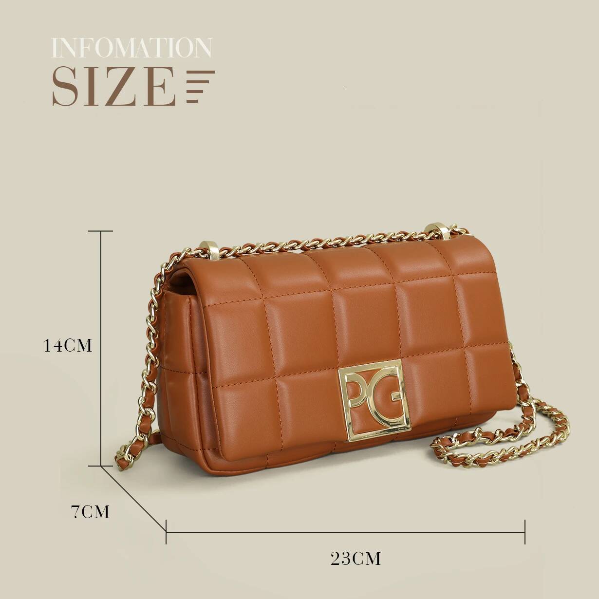 DHSM PG PATSY GARIS Brand Design Bright Crossbody 2024 New Leather Refined Elegant Ladies Commuter Banquet Bag