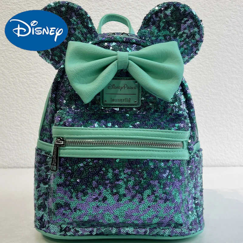 Disney Anime Cartoon Mini Backpack 3d Sequin Mickey Mouse Double Shoulder Bags Cute Backpack Bag Outdoor Leisure Bag Girl Gift W250620